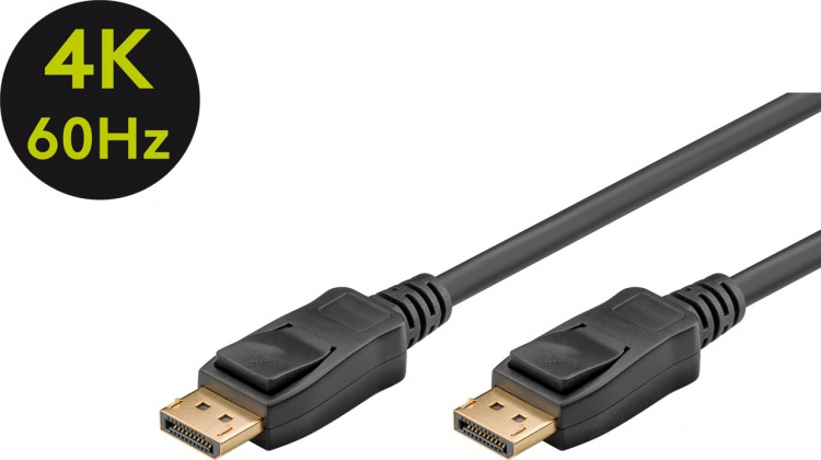 Goobay DisplayPort™ Connector Cable 1.2 DisplayPort™ male > DisplayPort™ male, 5 m Goobay DisplayPort™ Connector Cable 1.2 DisplayPort™ male > DisplayPort™ male, 5 m