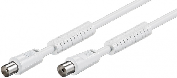 Goobay Antenna Cable with Ferrite (80 dB), Double Shielded coaxial plug > coaxial socket (fully shielded), 10 m