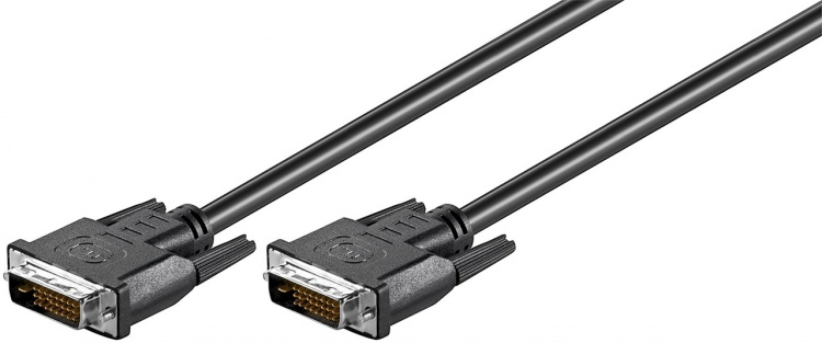 Goobay DVI-D Full HD Cable Dual Link, nickel DVI-D male Dual-Link (24+1 pin) > DVI-D male Dual-Link (24+1 pin), 2 m