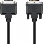 Goobay DVI-D Full HD Extension Cable Dual Link, nickel-plated DVI-D male Dual-Link (24+1 pin) > DVI-D female Dual-Link (24+1 pin), 2 m
