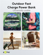 Goobay Outdoor Fast Charge Power Bank with Solar 20,000 mAh (USB C™ PD, QC 3.0) Robust all-round power supply for outdoor use