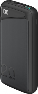 Goobay Fast Charge Power Bank 20,000 mAh (USB-C™ PD, QC 3.0) Powerful power bank with status display, Quick Charge compatible