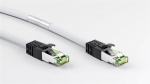 Goobay CAT 8.1 Patch Cord, S/FTP (PiMF), white 99.9 % oxygen-free copper conductor (OFC), AWG 24, halogen-free cable sheath (LSZH), 0.25 m