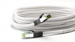 Goobay CAT 8.1 Patch Cord, S/FTP (PiMF), white 99.9 % oxygen-free copper conductor (OFC), AWG 24, halogen-free cable sheath (LSZH), 0.25 m