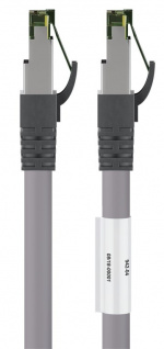 Goobay CAT 8.1 Patch Cord, S/FTP (PiMF), grey 99.9 % oxygen-free copper conductor (OFC), AWG 24, halogen-free cable sheath (LSZH), 3 m