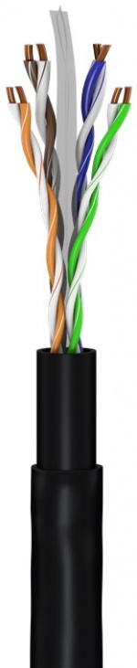 Goobay CAT 6 Outdoor Patch Cable, U/UTP, black copper conductor (CU), double-layer cable jacket (PE), 15 m