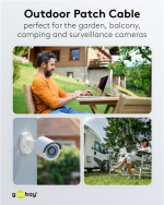 Goobay CAT 6 Outdoor Patch Cable, U/UTP, black copper conductor (CU), double-layer cable jacket (PE), 40 m
