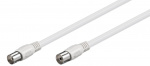 Goobay Antenna Cable (Class A+, >95 dB), 3x Shielded coaxial plug > coaxial socket (fully shielded), 5 m