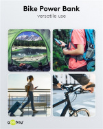Goobay Bike Power Bank 5.0 (5,000 mAh) small, thin and handy bar powerbank with a capacity of 5,000 mAh for mounting on the bike