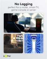 Goobay RJ45 Patch Cord with CAT 8.1 S/FTP Raw Cable, AWG 26, black copper conductor, LSZH halogen-free cable sheat, RJ45 (CAT 6A) plug, 10 m