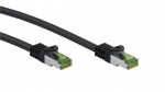Goobay RJ45 Patch Cord with CAT 8.1 S/FTP Raw Cable, AWG 26, black copper conductor, LSZH halogen-free cable sheat, RJ45 (CAT 6A) plug, 15 m