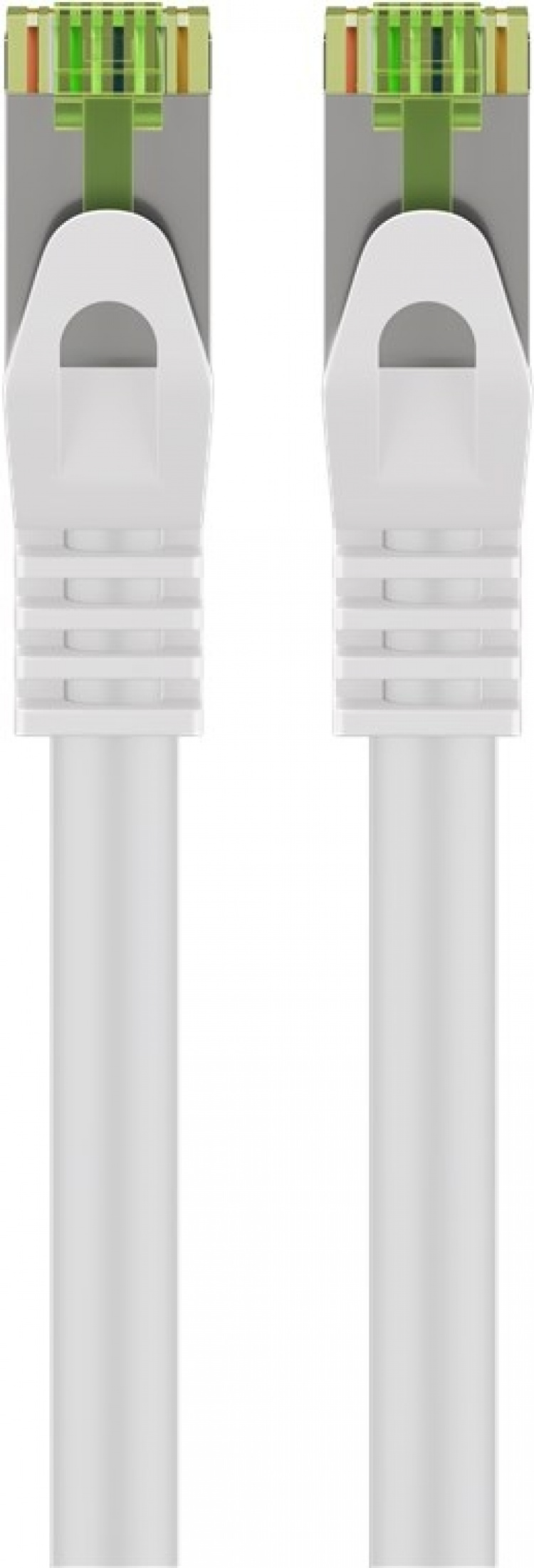 Goobay GHMT-certified CAT 8.1 S/FTP Patch Cord, AWG 26, white copper conductor, LSZH halogen-free cable sheat, 0.25 m
