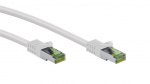 Goobay GHMT-certified CAT 8.1 S/FTP Patch Cord, AWG 26, white copper conductor, LSZH halogen-free cable sheat, 0.5 m