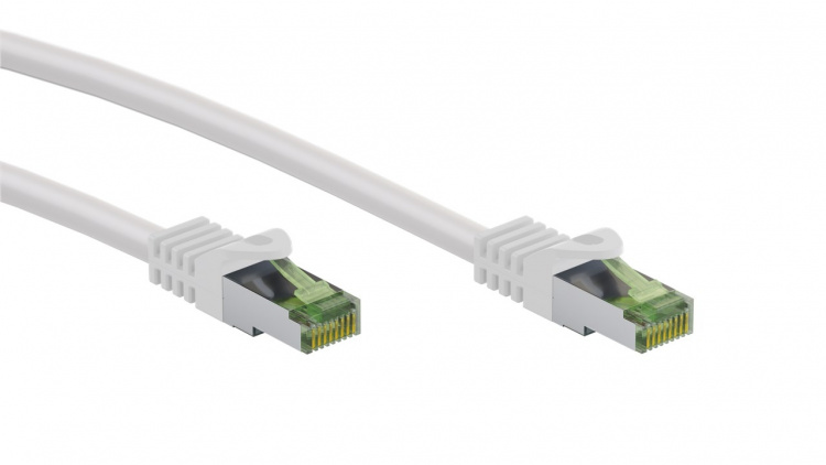 Goobay CAT 8.1 S/FTP patch cord, AWG 26, white copper conductor, LSZH halogen-free cable sheat, 5 m Goobay CAT 8.1 S/FTP patch cord, AWG 26, white copper conductor, LSZH halogen-free cable sheat, 5 m