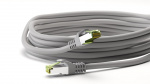 Goobay RJ45 patch cord with CAT 8.1 S/FTP raw cable, AWG 26, grey copper conductor, LSZH halogen-free cable sheat, RJ45 (CAT6A) plug, 20 m Goobay RJ45 patch cord with CAT 8.1 S/FTP raw cable, AWG 26, grey copper conductor, LSZH halogen-free cable sheat, RJ45 (CAT6A) plug, 20 m