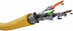 Goobay GHMT-certified CAT 8.1, S/FTP (PiMF), Network Cable yellow copper conductor (CU), AWG 22/1 (solid), halogen-free (LSZH), 50 m