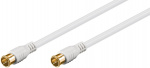Goobay F-Quick SAT Antenna Cable (80 dB), Double Shielded gold-plated, F plug (quick) > F plug (quick) (fully shielded), 5 m