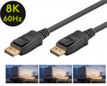 Goobay DisplayPort™ Connector Cable 1.4 DisplayPort™ male > DisplayPort™ male, 8K @ 60Hz, 3 m