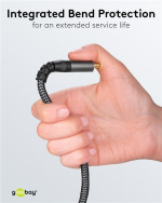 Goobay High Speed HDMI™ Cable with Ethernet, 0.5 m, Sharkskin Grey HDMI™ connector male (type A) > HDMI™ connector male (type A) Goobay High Speed HDMI™ Cable with Ethernet, 0.5 m, Sharkskin Grey HDMI™ connector male (type A) > HDMI™ connector male (type A)