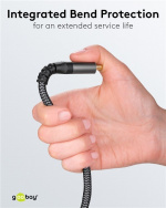 Goobay Ultra High Speed HDMI™ Cable, 2 m, Sharkskin Grey HDMI™ connector male (type A) > HDMI™ connector male (type A) Goobay Ultra High Speed HDMI™ Cable, 2 m, Sharkskin Grey HDMI™ connector male (type A) > HDMI™ connector male (type A)