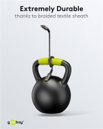 Goobay DisplayPort Cable, DP 1.4, 1 m, Sharkskin Grey DisplayPort™ male > DisplayPort™ male Goobay DisplayPort Cable, DP 1.4, 1 m, Sharkskin Grey DisplayPort™ male > DisplayPort™ male