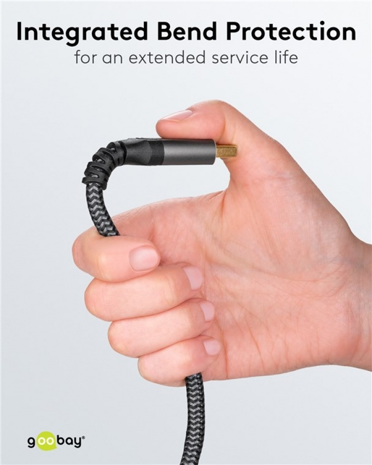 Goobay DisplayPort™ to HDMI™ Cable, 1 m, Sharkskin Grey DisplayPort™ male > HDMI™ connector male (type A)