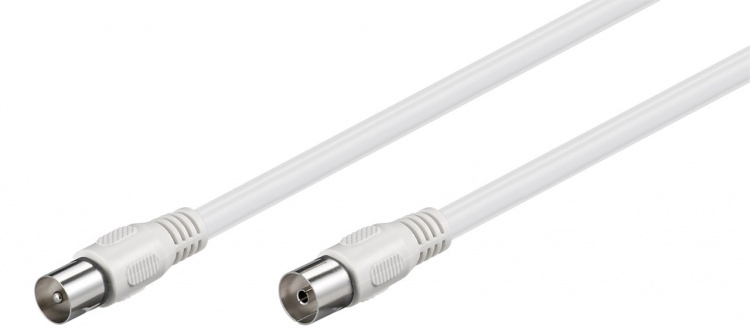 Goobay Antenna Cable (Class A, >85 dB), Double Shielded coaxial plug > coaxial socket (fully shielded), 10 m