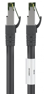 Goobay CAT 8.1 Patch Cord, S/FTP (PiMF), black 99.9 % oxygen-free copper conductor (OFC), AWG 24, halogen-free cable sheath (LSZH), 5 m Goobay CAT 8.1 Patch Cord, S/FTP (PiMF), black 99.9 % oxygen-free copper conductor (OFC), AWG 24, halogen-free cable sheath (LSZH), 5 m