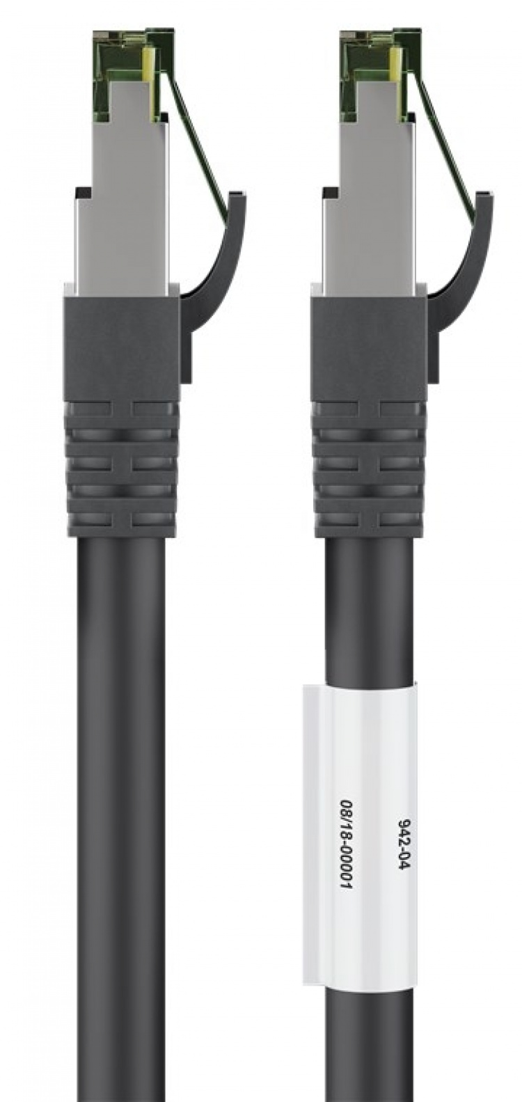 Goobay RJ45 (CAT 6A, 500 MHz) Patch Cable with CAT 8.1 S/FTP Raw Cable, black 99.9 % oxygen-free copper conductor (OFC), AWG 24, halogen-free cable sheath (LSZH), 10 m Goobay RJ45 (CAT 6A, 500 MHz) Patch Cable with CAT 8.1 S/FTP Raw Cable, black 99.9 % oxygen-free copper conductor (OFC), AWG 24, halogen-free cable sheath (LSZH), 10 m