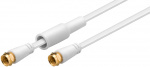 Goobay Flat SAT Antenna Cable (80 dB), Double Shielded, Weather Protected gold-plated, F-plug > F-plug (fully shielded), 2.5 m