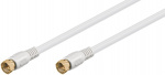 Goobay SAT Antenna Cable (80 dB), Double Shielded gold-plated, F-plug > F-plug (fully shielded), 10 m