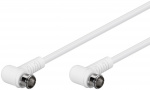 Goobay Angled SAT Antenna Cable (80 dB), Double Shielded F plug (quick) 90° > F plug (quick) 90° (fully shielded), 3.5 m
