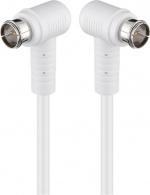 Goobay Angled SAT Antenna Cable (80 dB), Double Shielded F plug (quick) 90° > F plug (quick) 90° (fully shielded), 5 m