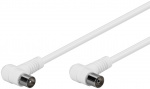 Goobay Angled Antenna Cable (80 dB), Double Shielded coaxial plug 90° > coaxial socket 90°, 2.5 m Goobay Angled Antenna Cable (80 dB), Double Shielded coaxial plug 90° > coaxial socket 90°, 2.5 m
