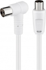Goobay Angled Antenna Cable (80 dB), Double Shielded coaxial plug > coaxial socket 90° (fully shielded), 2.5 m Goobay Angled Antenna Cable (80 dB), Double Shielded coaxial plug > coaxial socket 90° (fully shielded), 2.5 m