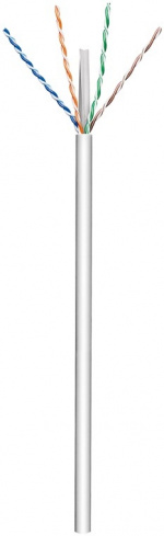 Goobay CAT 6 Network Cable, U/UTP, grey copper conductor (CU), AWG 23/1 (solid), halogen-free cable sheath (LSZH), 100 m