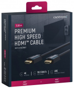 ClickTronic Premium High Speed HDMI™ Cable with Ethernet Premium cable | 1x HDMI™ plug 1x HDMI™ plug | 5.0 m | UHD 4K @ 60 Hz ClickTronic Premium High Speed HDMI™ Cable with Ethernet Premium cable | 1x HDMI™ plug 1x HDMI™ plug | 5.0 m | UHD 4K @ 60 Hz