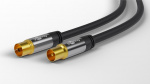 Goobay TV Antenna Cable (135 dB), 4x Shielded gold-plated, coaxial socket > coaxial plug, 1 m Goobay TV Antenna Cable (135 dB), 4x Shielded gold-plated, coaxial socket > coaxial plug, 1 m