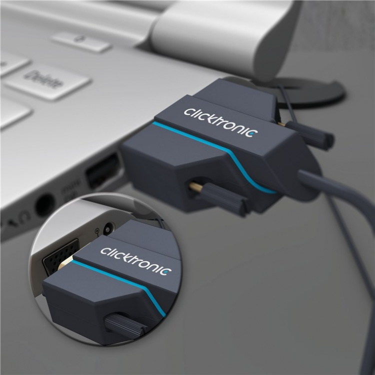 ClickTronic VGA-kabel Premiumkabel | 1x VGA-kontakt 1x VGA-kontakt | 3,0 m | SXGA @ 75 Hz