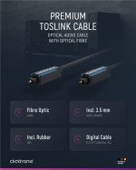 ClickTronic Toslink Cable Premium cable | 1x Toslink plug 1x Toslink plug | 0.5 m | Polymer fibre optic cable ClickTronic Toslink Cable Premium cable | 1x Toslink plug 1x Toslink plug | 0.5 m | Polymer fibre optic cable