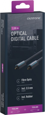 ClickTronic Toslink Cable Premium cable | 1x Toslink plug 1x Toslink plug | 1.0 m | Polymer fibre optic cable