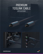 ClickTronic Toslink Cable Premium cable | 1x Toslink plug 1x Toslink plug | 1.0 m | Polymer fibre optic cable