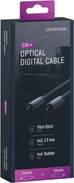 ClickTronic Toslink Cable Premium cable | 1x Toslink plug 1x Toslink plug | 2.0 m | Polymer fibre optic cable ClickTronic Toslink Cable Premium cable | 1x Toslink plug 1x Toslink plug | 2.0 m | Polymer fibre optic cable