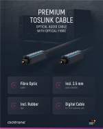 ClickTronic Toslink Cable Premium cable | 1x Toslink plug 1x Toslink plug | 2.0 m | Polymer fibre optic cable ClickTronic Toslink Cable Premium cable | 1x Toslink plug 1x Toslink plug | 2.0 m | Polymer fibre optic cable