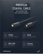 ClickTronic Koaxialkabel Premiumkabel | Koaxialkontakt Koaxialkoppling | 20,0 m | > 95 dB ClickTronic Koaxialkabel Premiumkabel | Koaxialkontakt Koaxialkoppling | 20,0 m | > 95 dB