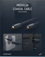 ClickTronic Koaxialkabel Premiumkabel | Koaxialkontakt Koaxialkoppling | 20,0 m | > 95 dB ClickTronic Koaxialkabel Premiumkabel | Koaxialkontakt Koaxialkoppling | 20,0 m | > 95 dB