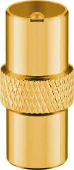 Goobay TV Antenna Cable (135 dB), 4x Shielded gold-plated, coaxial socket 90° > coaxial plug 90°, 3 m