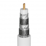 Goobay TV Antenna Cable (135 dB), 4x Shielded gold-plated, coaxial socket 90° > coaxial plug 90°, 3 m