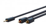 ClickTronic 3,5 mm AUX till RCA-adapterkabel, stereo Premiumkabel | 1x 3,5 mm jackkontakt 2x cinchkontakt | 3,0 m | OFC innerledare ClickTronic 3,5 mm AUX till RCA-adapterkabel, stereo Premiumkabel | 1x 3,5 mm jackkontakt 2x cinchkontakt | 3,0 m | OFC innerledare