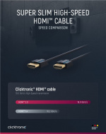 ClickTronic Ultra-Slim High Speed HDMI™ Cable with Ethernet Premium cable | 1x HDMI™ plug 1x HDMI™ plug | 2.0 m | UHD 4K @ 60 Hz ClickTronic Ultra-Slim High Speed HDMI™ Cable with Ethernet Premium cable | 1x HDMI™ plug 1x HDMI™ plug | 2.0 m | UHD 4K @ 60 Hz